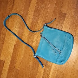 Vintage Coach teal leather purse